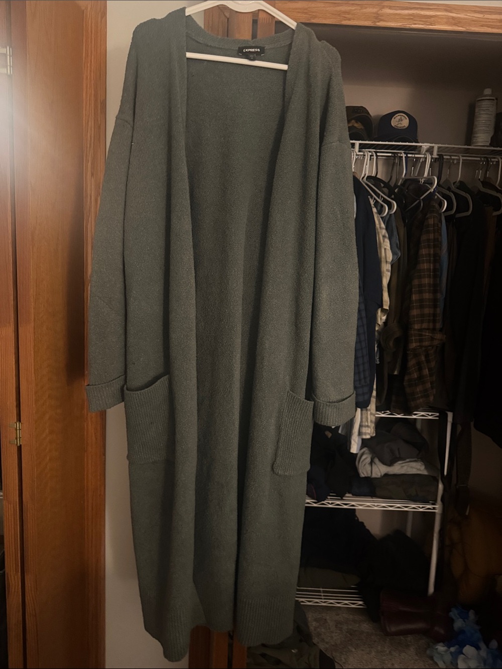 Express Olive Green Crewneck Sweater